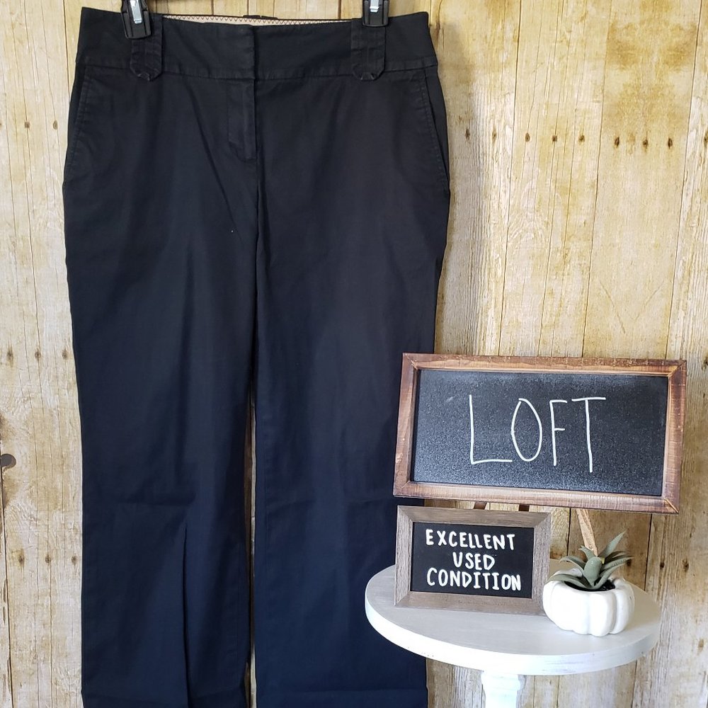 EUC + LOFT + Black Khaki pants